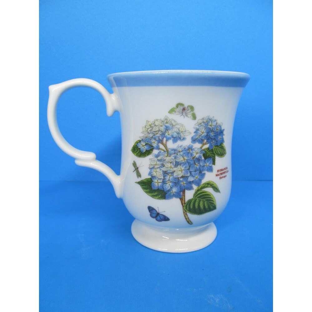 Portmeirion Botanic Garden Terrace Hydrangea Macrophylla Footed Coffee Mug VGC